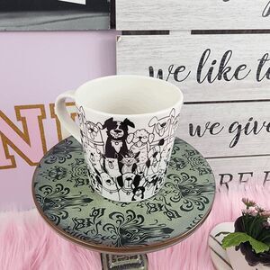 💖 NWT BIA Paws Cafe Black White Ceramic Mug #7252 💖